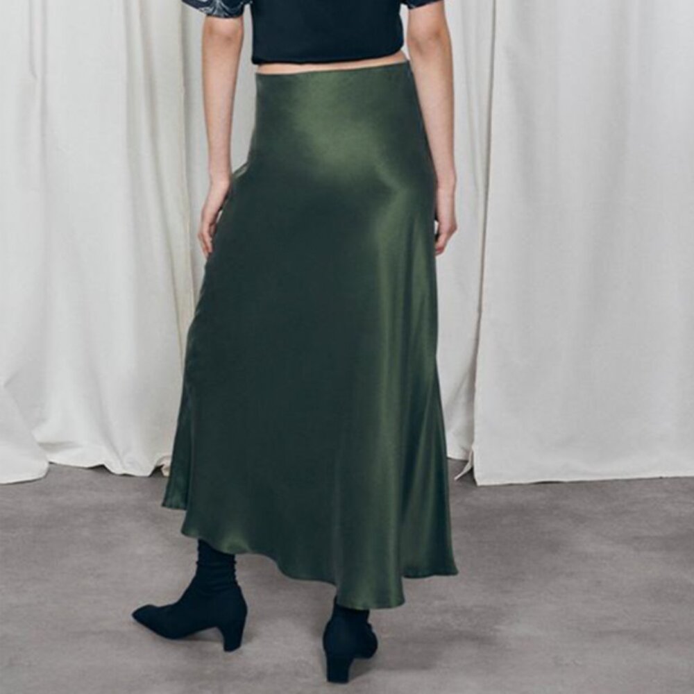 Silk Laundry Bias Cut Silk Skirt - Small